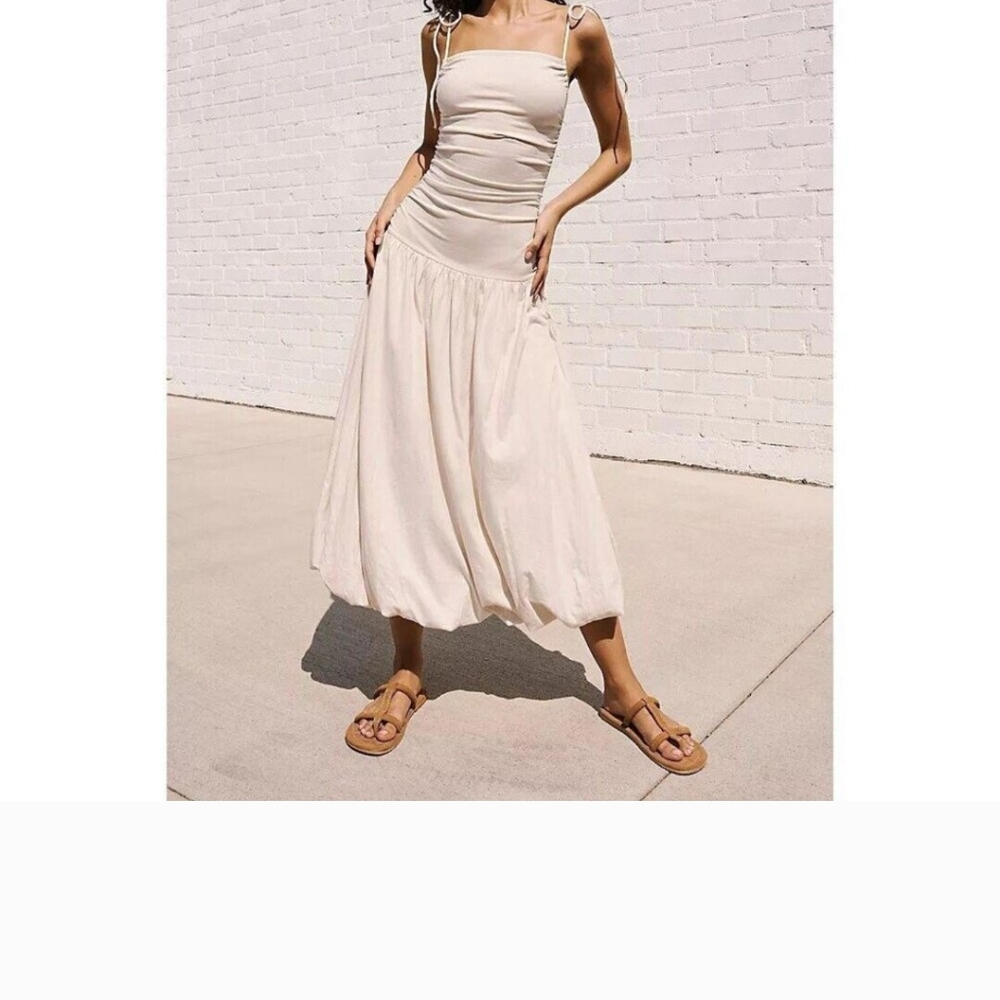 Free People Cream Midi Dress Size Medium